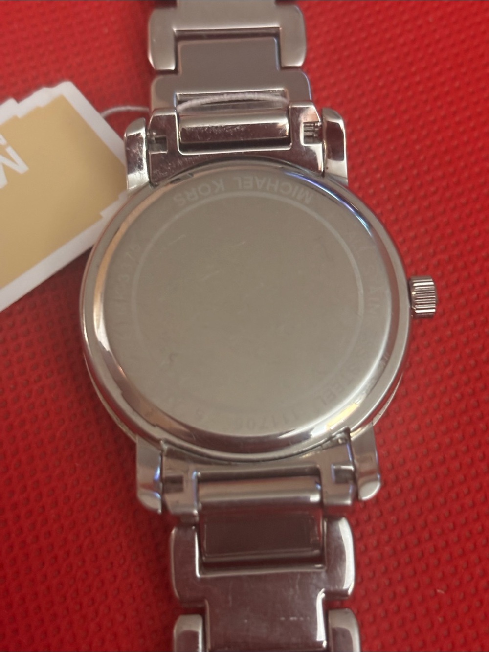 Michael Kors Silver Crystal MK Logo Bracelet Watch - Picture 3 of 4